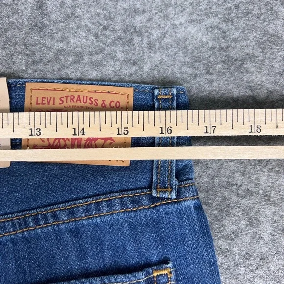 Levi's Jeans Womens 29x30 Blue Middy Straight Leg Cotton Casual Denim Pants‎ NEW - Picture 9 of 16